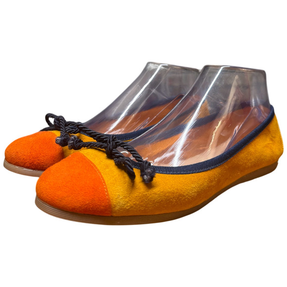 Campo de Fiori Shoes - CAMPO de' FIORI Women 38/US 7 Suede Ballet Flats Orange Melon Slip On Shoe Italy